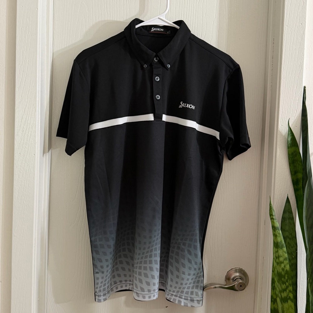Srixon Black and Gray Men's Polo Shirt